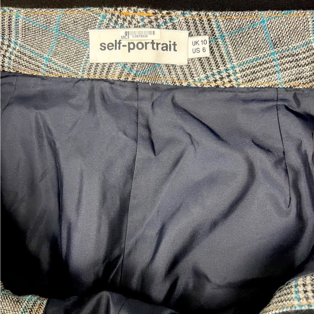 Self-Portrait Lexi Plaid High Rise Pants - Picture 7 of 12